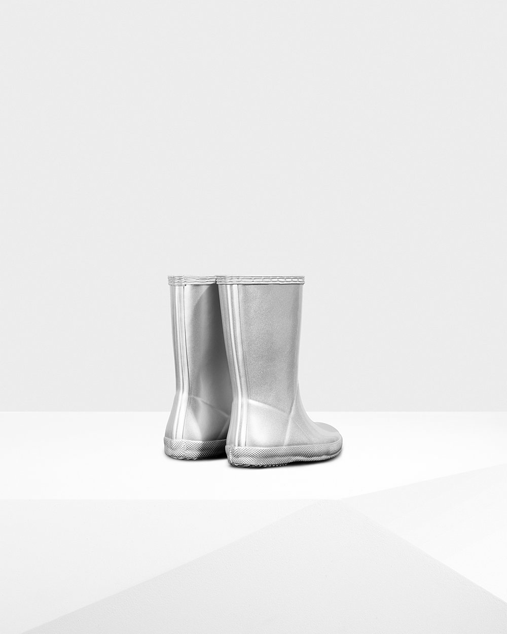 Bottes de Pluie Hunter Original First Classic Metallic Enfant Argent OKQRPAC-31